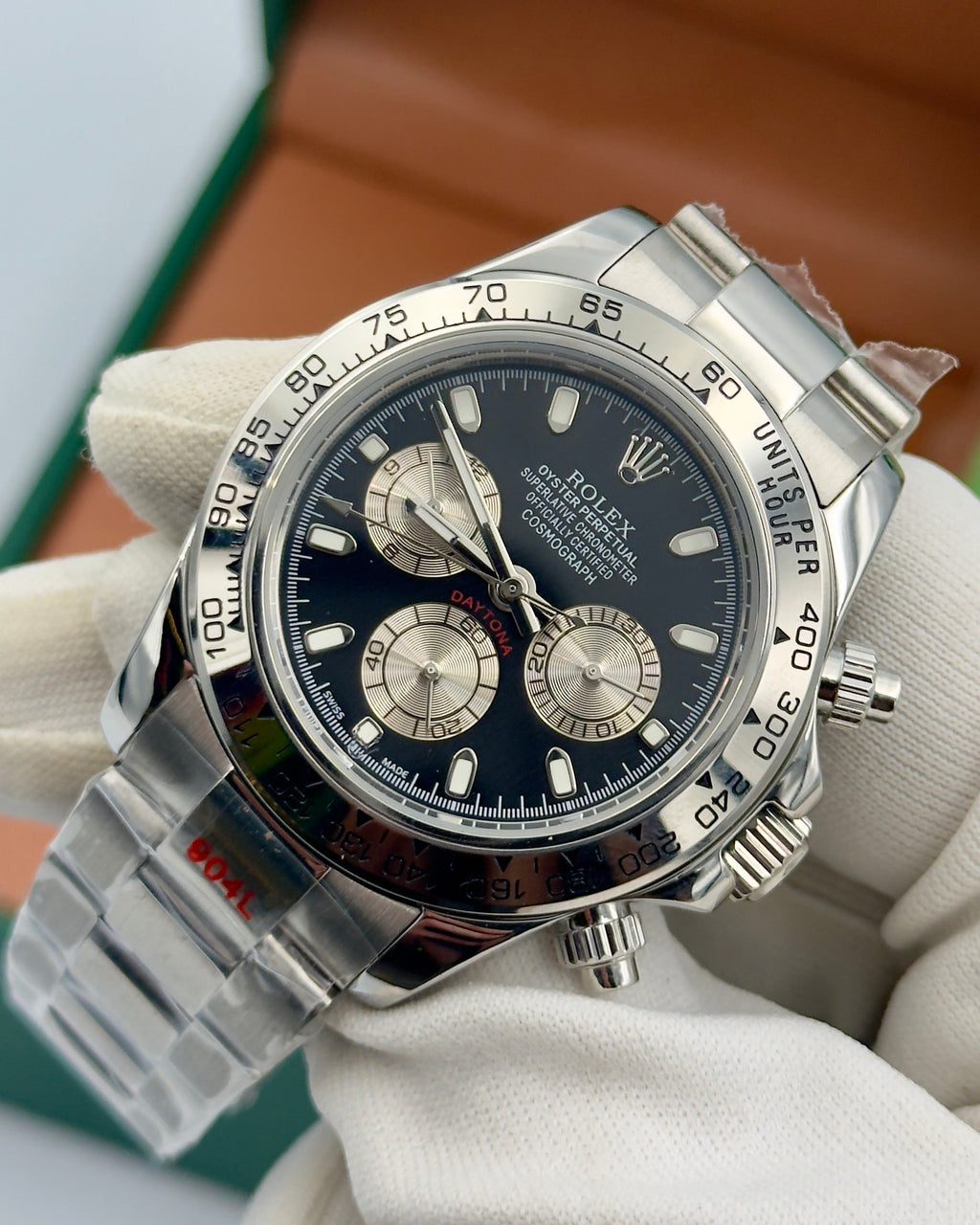 Rolex Daytona – 40mm, black dial, oyster bracelet, stainless steel – ref 116500LN – image 1