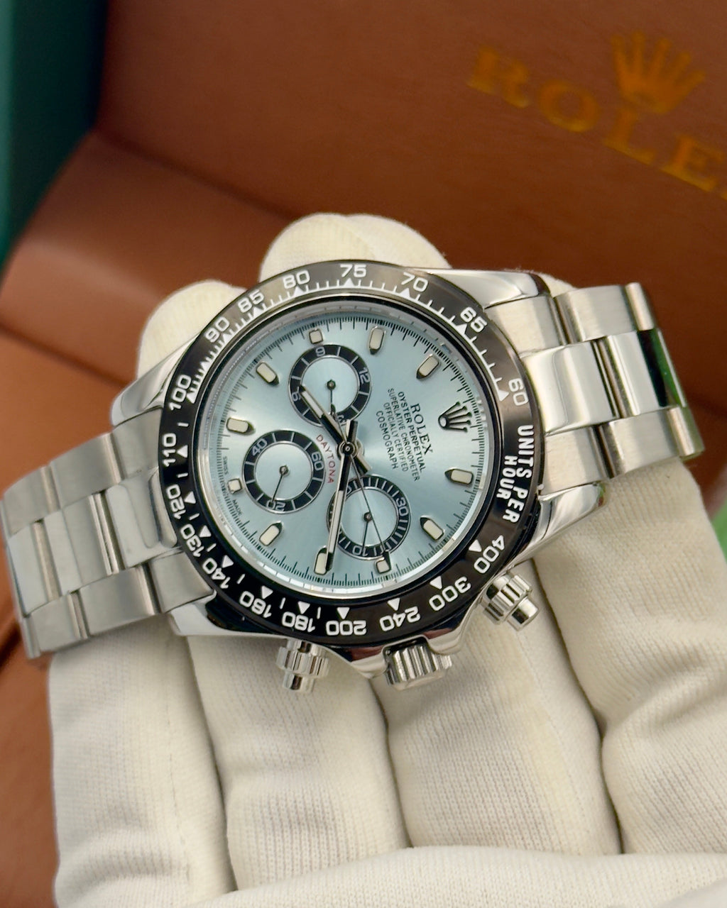 Rolex Daytona – 40mm, blue dial, cerachrom bezel, oyster bracelet, stainless steel – ref 116506 – image 1