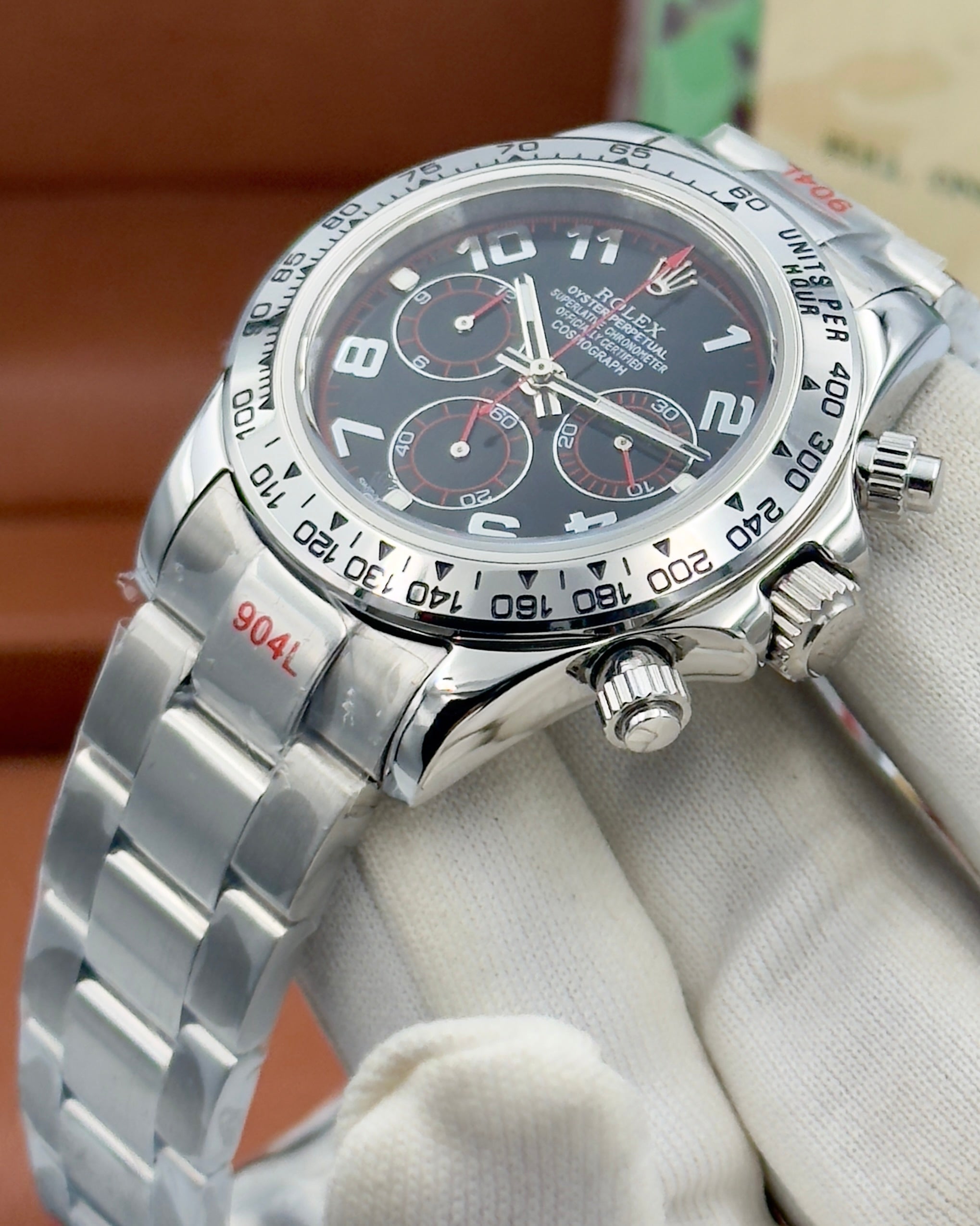 Rolex Daytona – 40mm, black dial, tachymeter bezel, oyster bracelet, stainless steel – ref 116509 – image 1