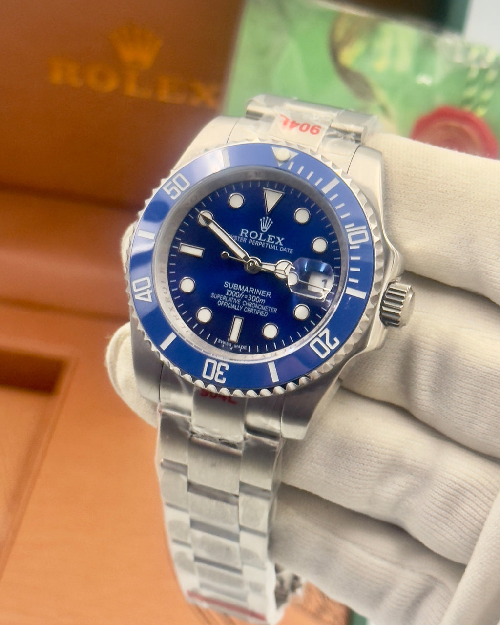 Rolex Submariner – 40mm, blue dial, cerachrom bezel, oyster bracelet, stainless steel – ref 116619LB – Smurf – image 1